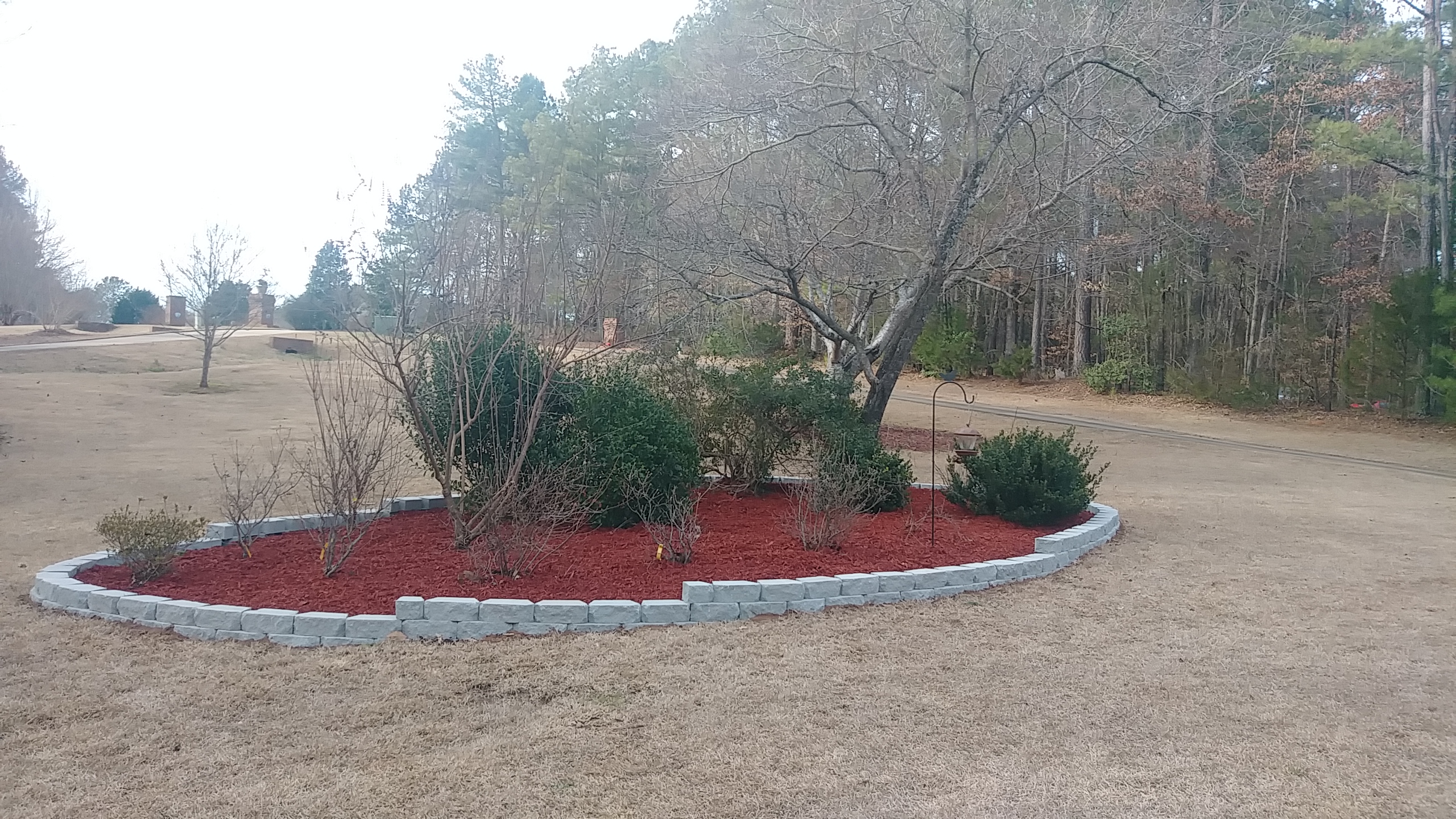 Red mulch in Stockbridge, GA